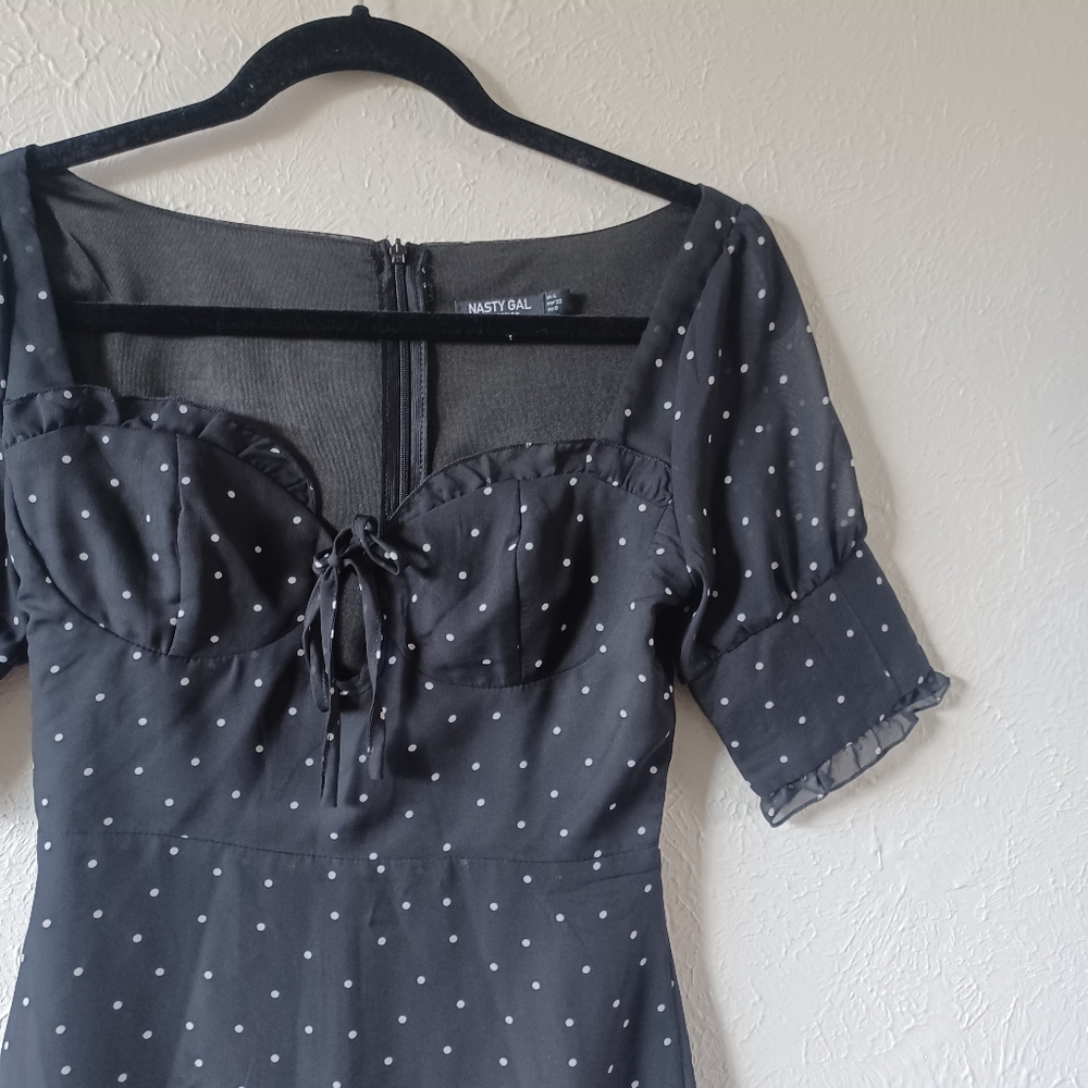 Nasty Gal Polka Dot Mini Dress